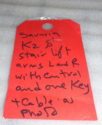 SAVARIA K2 S STAIR LIFT ARM CONTROL L AND R WITH ONE KEY AND CABLES AS PHOTO