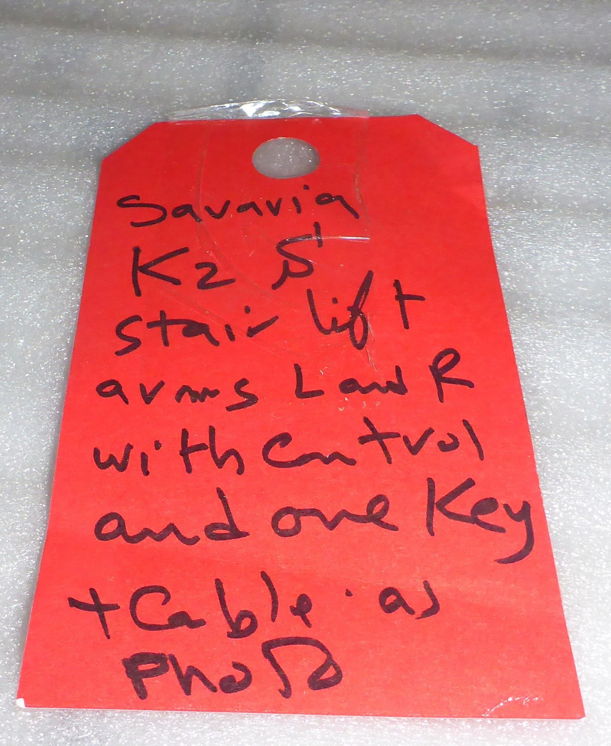 SAVARIA K2 S STAIR LIFT ARM CONTROL L AND R WITH ONE KEY AND CABLES AS PHOTO