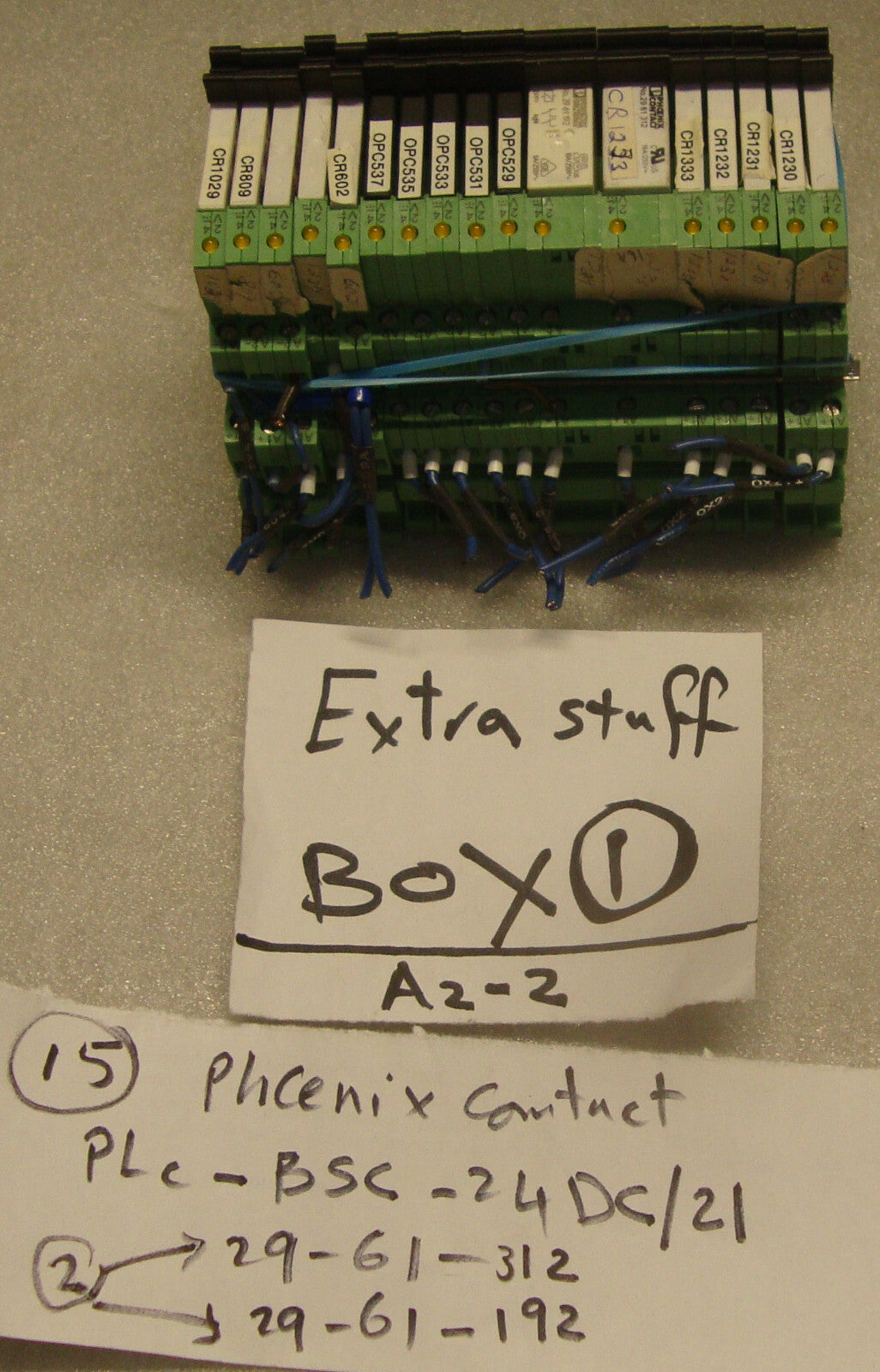 15 OF phoenix contact plc-bsc-24dc/21 , ONE 29-61-312 AND ONE 29-61-192 AS PHOTO