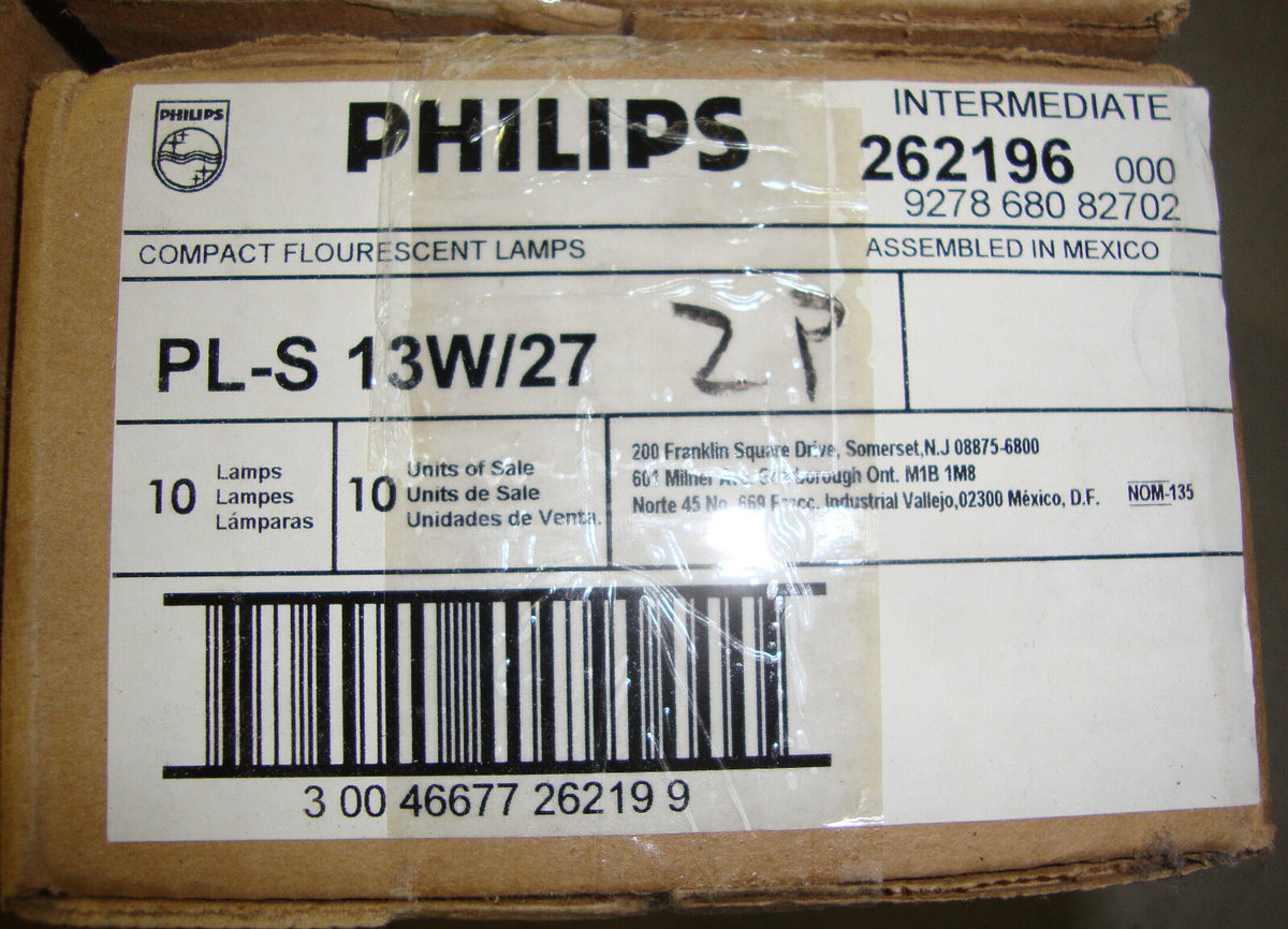 Lot of 10 Bulbs PHILIPS ALTO PL-S 13W-27