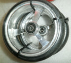 TWO OF 5X1.5 INCH ALUMINUM SOFT ROLL WHEELCHAIR CASTERS GOOD CONDITION