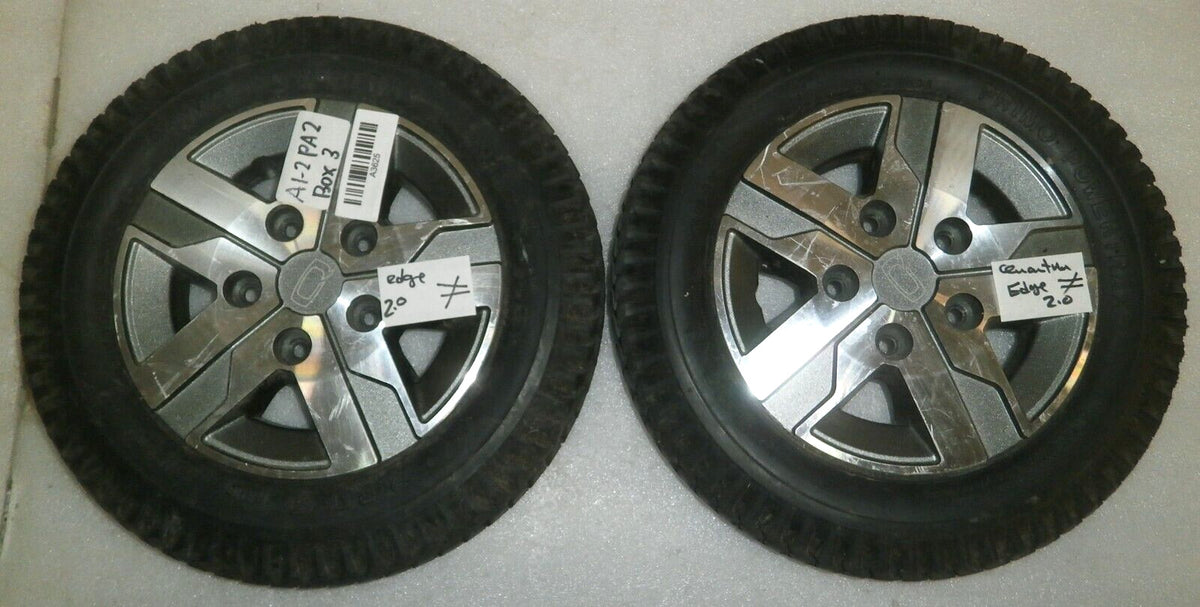 Lot of 2 POWER WHEELCHAIR WHEELS PRIMO QUANTUM EDGE 2.0 POWERTRAX 3.00-8