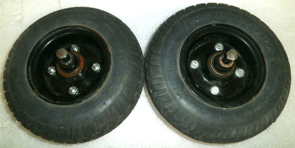TWO QUICKIE 1450 POWER WHEELCHAIR WHEELS PRIMO DUROTRAP 2.80/2.50-4
