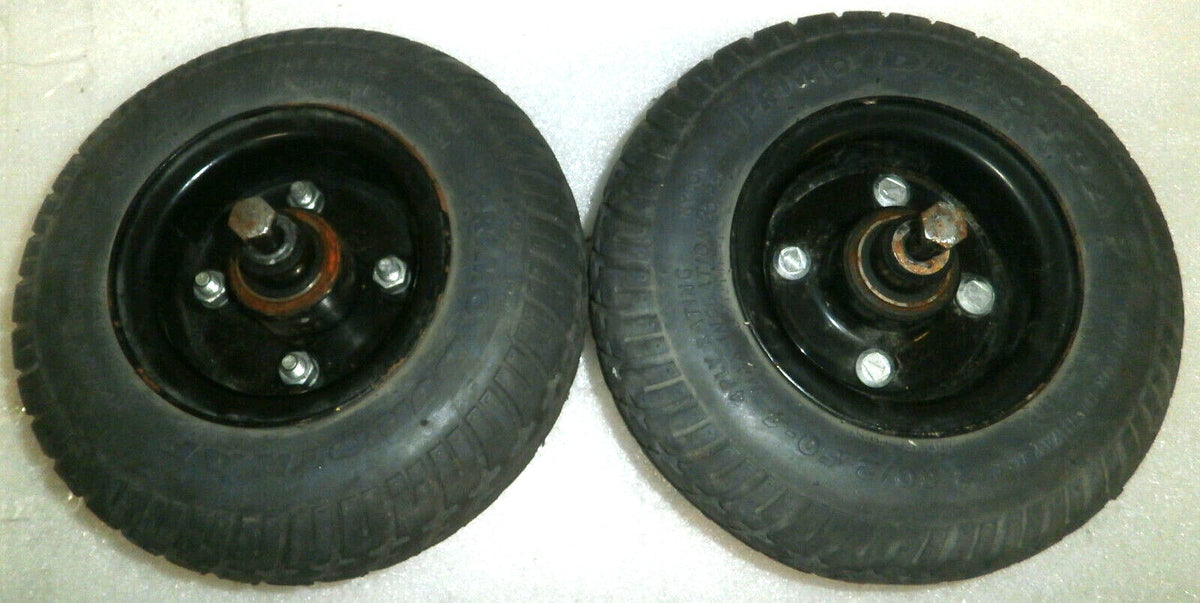 TWO QUICKIE 1450 POWER WHEELCHAIR WHEELS PRIMO DUROTRAP 2.80/2.50-4