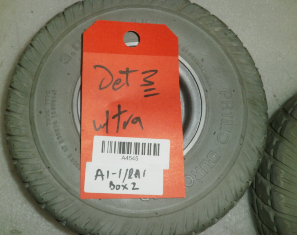 TWO PRIMO POWER TRAX WHEELCHAIR WHEELS 3.00-4 FROM JET 3 ULTRA