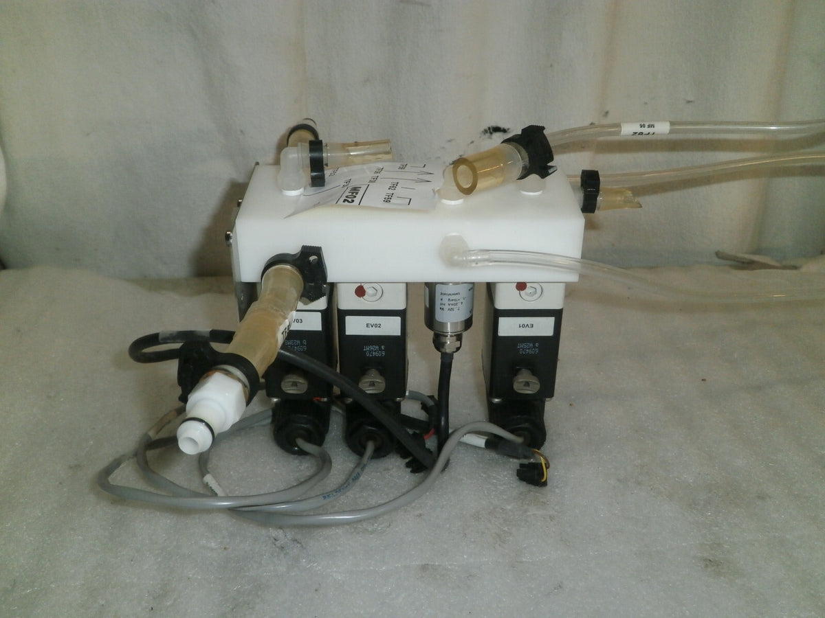 2017 Emag Biomerienx Lot of 3 Burkert 00238300 Pneumatic Solenoid Valve & Motor