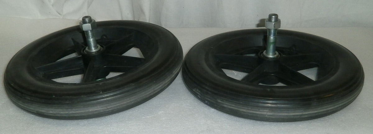 LOT OF 2 SOLID WHEELS 12.5 X 2 1/4 USED GOOD CONDITION
