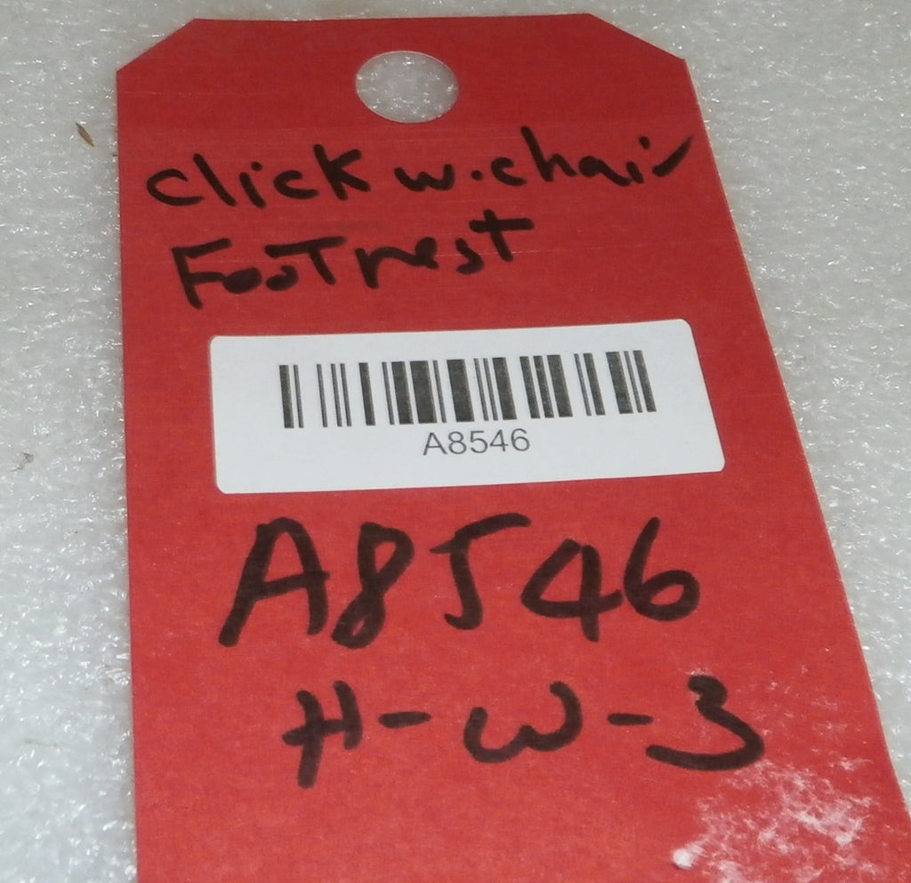 CLICK MANUAL WHEELCHAIR FOOTREST FITS PIPE 31MM DIA GOOD CONDITION