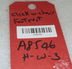 CLICK MANUAL WHEELCHAIR FOOTREST FITS PIPE 31MM DIA GOOD CONDITION