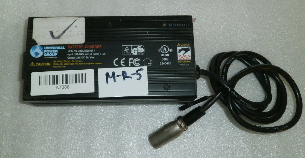 UNIVERSAL WHEELCHAIR 24 VOLT BATTERY CHARGER MODEL 24BC5000TU-1 USED GOOD