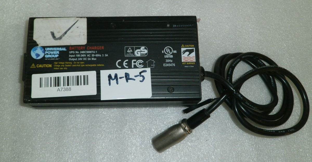 UNIVERSAL WHEELCHAIR 24 VOLT BATTERY CHARGER MODEL 24BC5000TU-1 USED GOOD