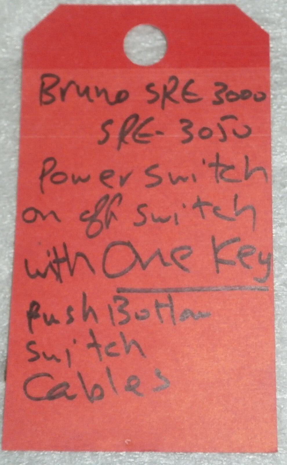 BRUNO SRE-3000/ SRE3050 POWER SWITCH ON/OFF WITH ONE KEY & PUSH BOTTOM SWITCH