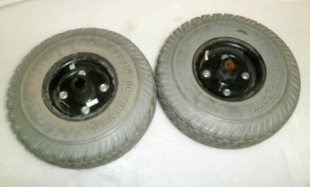 Set of 2 Primo Duratrap Wheels from Pride J6 Powerchair