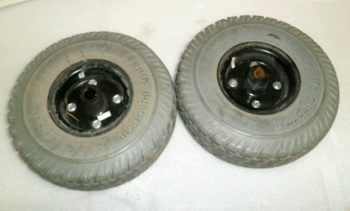 Set of 2 Primo Duratrap Wheels from Pride J6 Powerchair