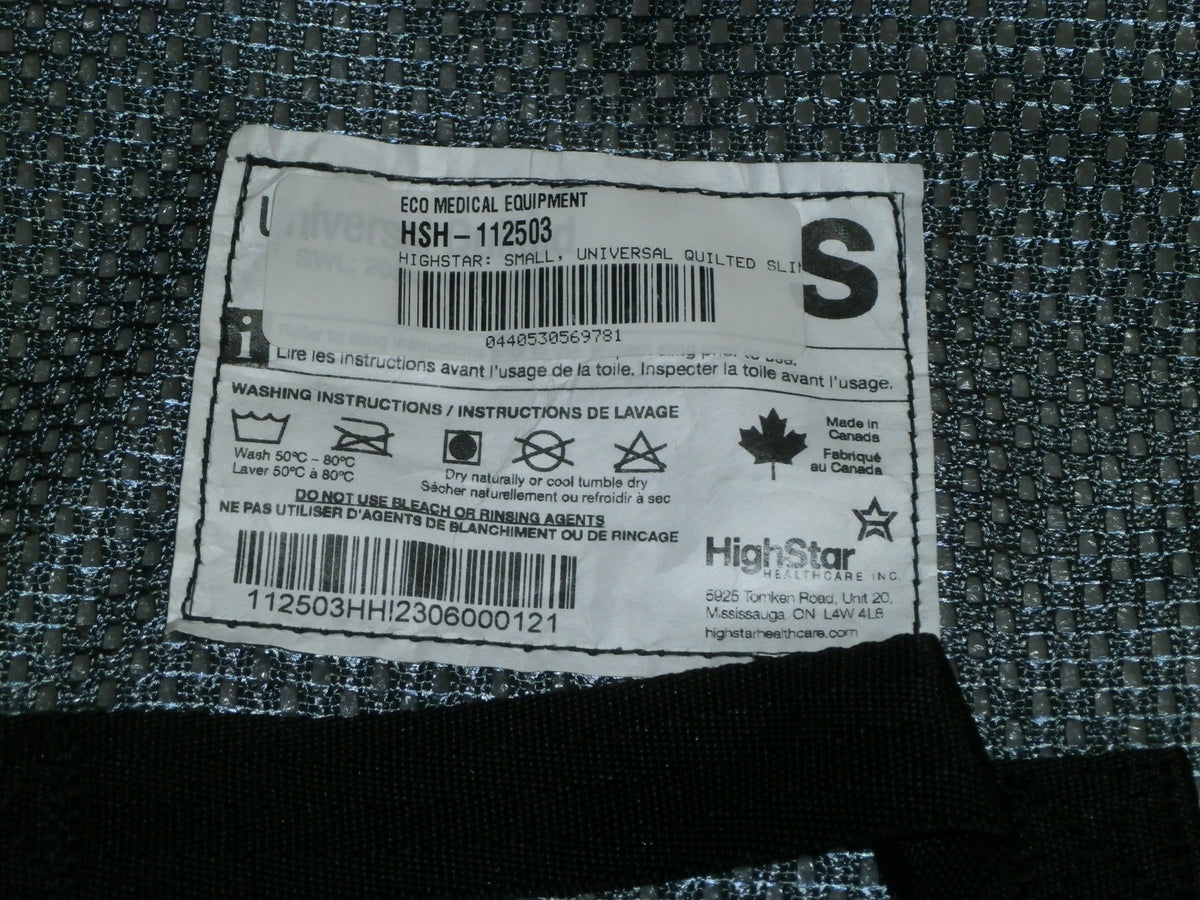 HIGH STAR PATIENT SLING S SIZE HSH-112503 USED GOOD CONDITION