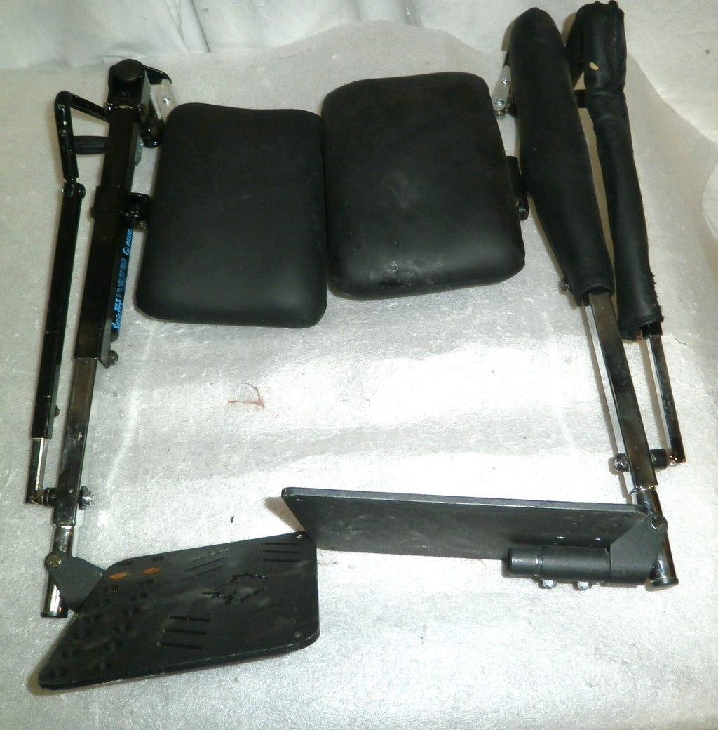 SET OF 2 WHEELCHAIR FOOT RESTS WITH MOUNT PLATES