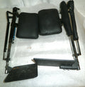 SET OF 2 WHEELCHAIR FOOT RESTS WITH MOUNT PLATES