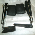 SET OF 2 WHEELCHAIR FOOT RESTS WITH MOUNT PLATES