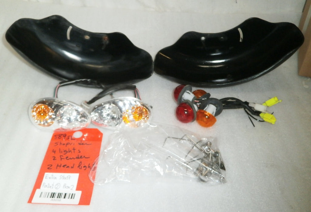 Lots of Parts 2 Fenders, 4 lights and 2 headlights for Wheelchair 589SL