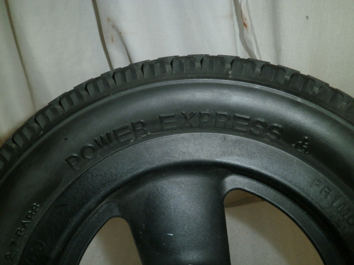 LOT OF 2 QUICKIE IRIS WHEELS PRIMO POWER EXPRESS 62-203 W/ AXLE AS PICTURES