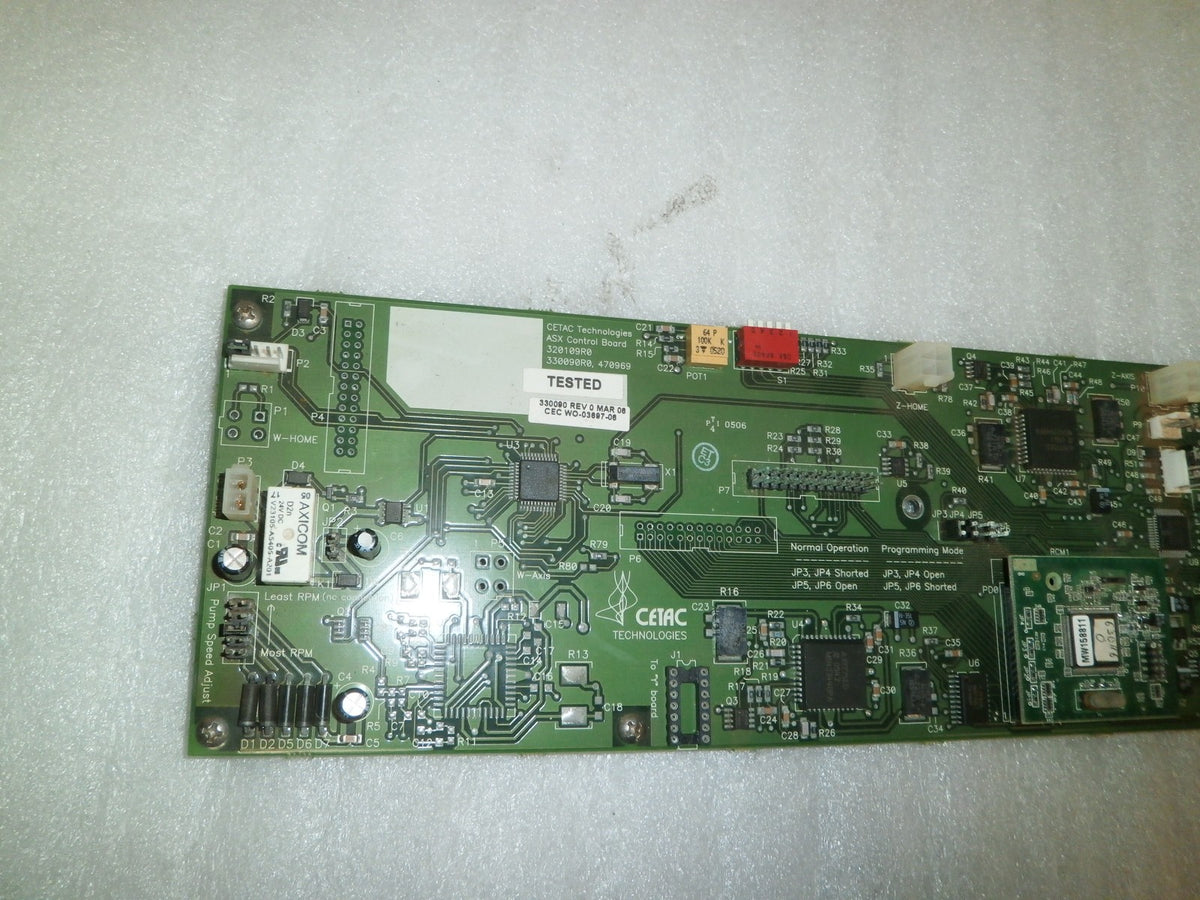 CETAC TECHNOLOGY ASX Control Board 320109R0/ 330090R0, 470969 GOOD CONDITION