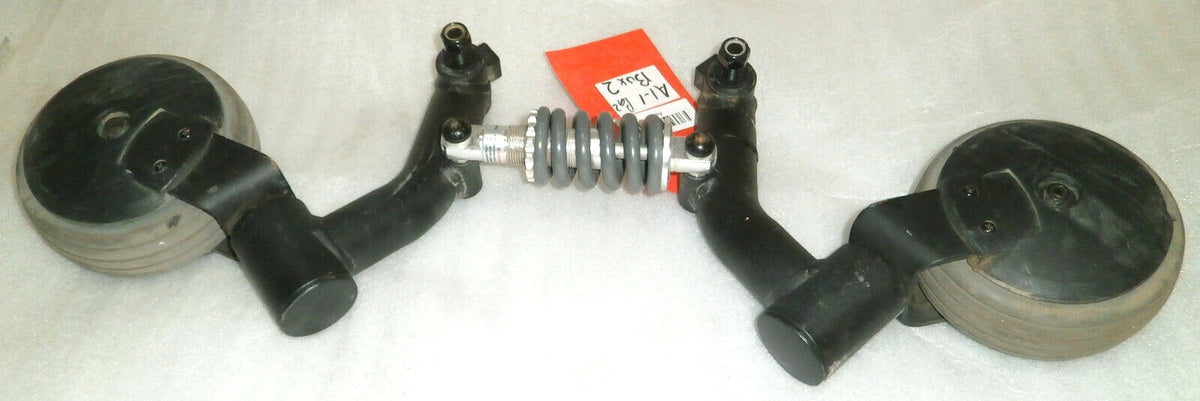 LOT OF TWO REAR CASTERS WHEELS ASSEMBLY W/ SUSPENSION SHOCK from QUANTUM Q6