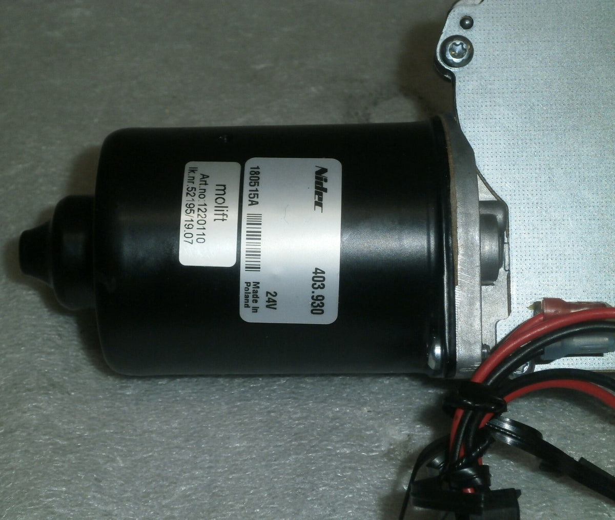 NIDEC 403.930 Motor 24V MADE IN POLAND ART NO: 1220110