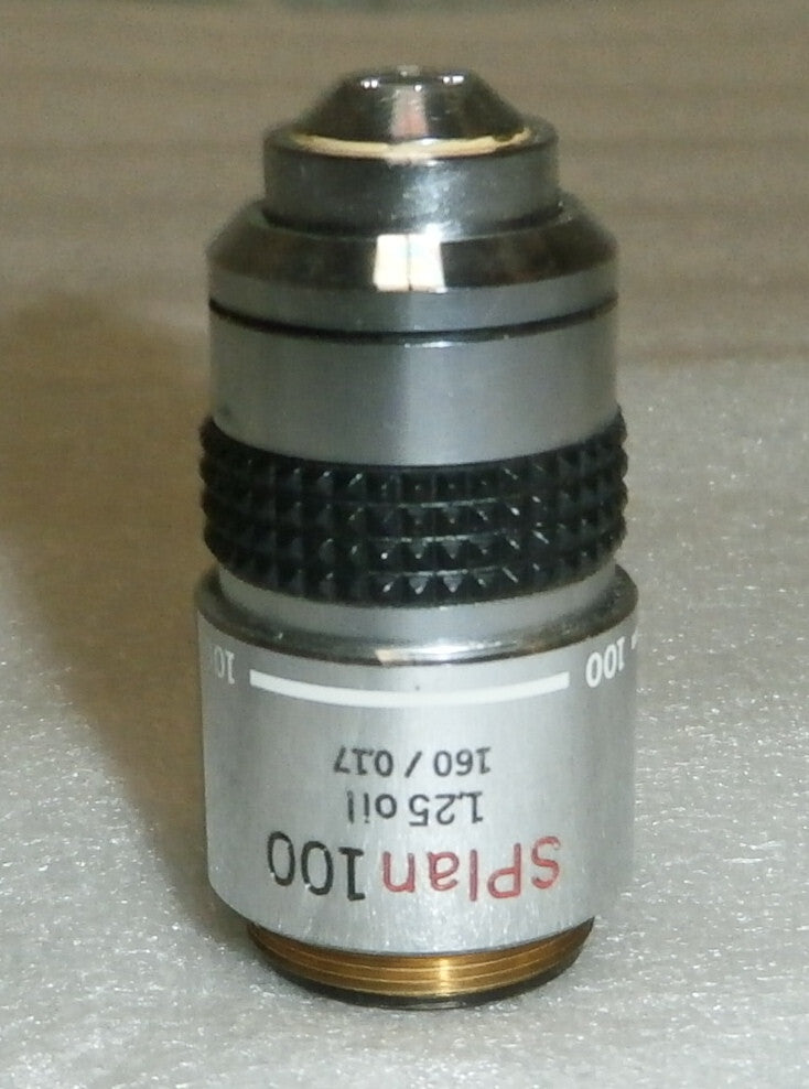 Olympus SPlan 100X 1.25 Oil 160/0.17 116672 Microscope Objective