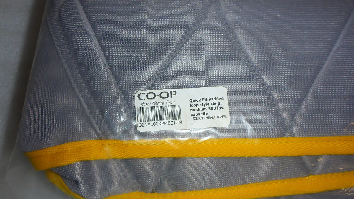 HOYER QUICKFIT PADDED PATIENT SLING LOOP STYLE OPEN BOX MEDIUM SIZE