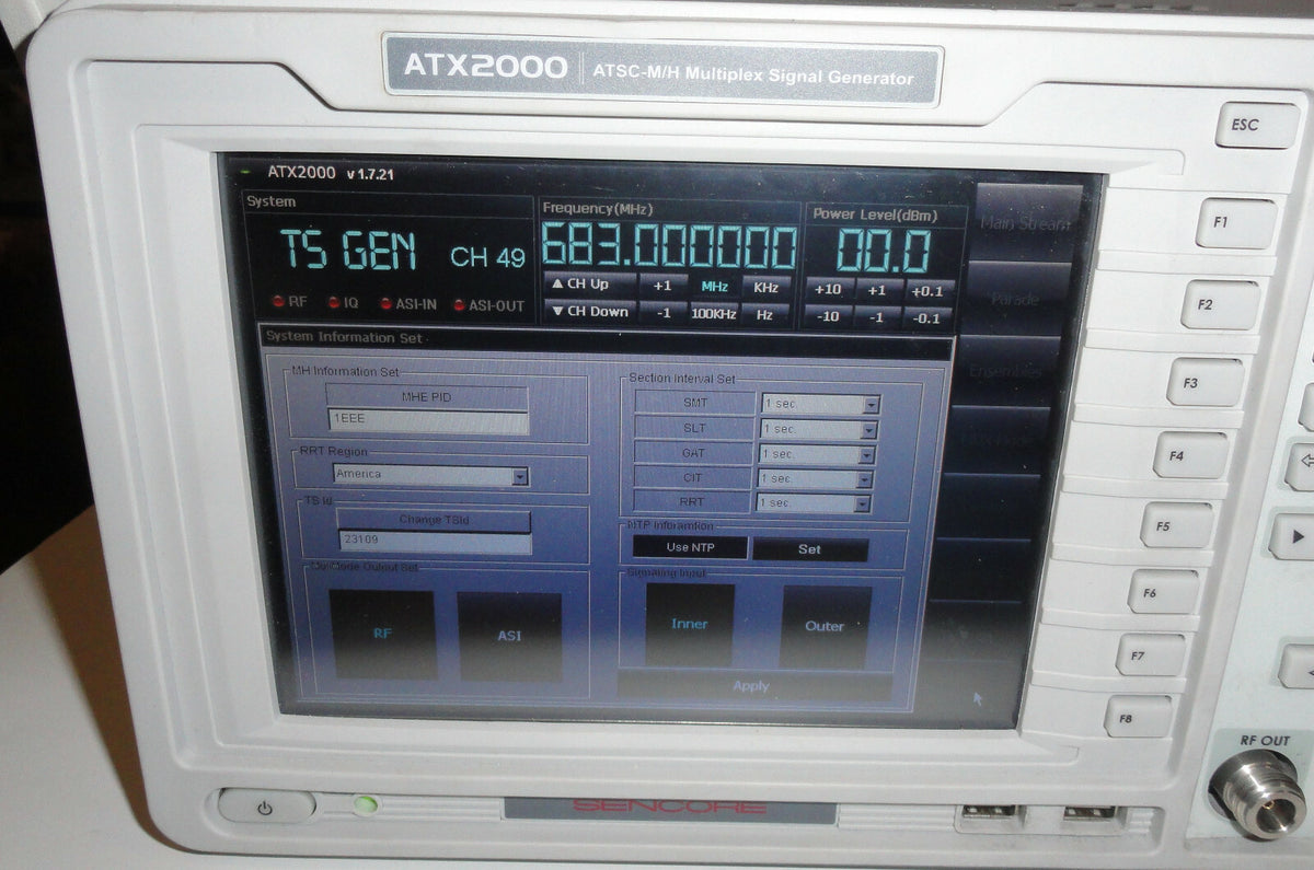 Sencore ATX2000 ATX 2000 ATSC-M/H Multiplex Signal Generator L-390