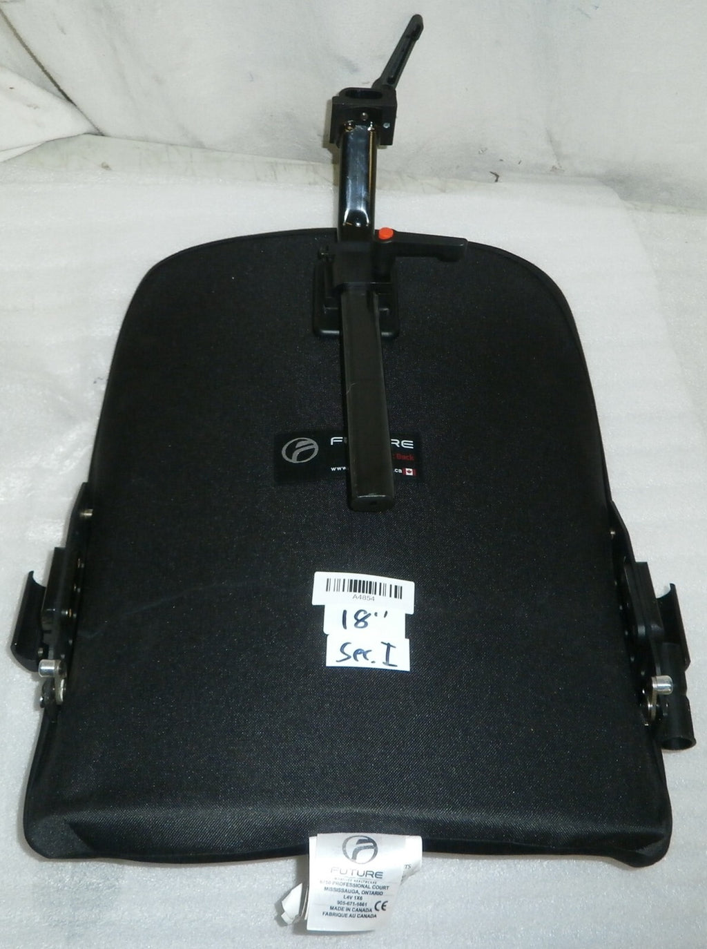 FUTURE MOBILITY WHEELCHAIR BACK SIZE 18 IN REG NO. 06T-24601 VERY GOOD CONDITION