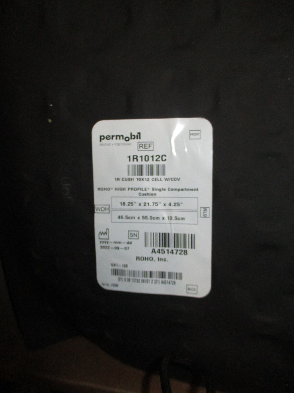 PERMOBIL WHEELCHAIR CUSHION 18.25X21.75X4.25 INCH MODEL 1R1012C perfectCONDITION