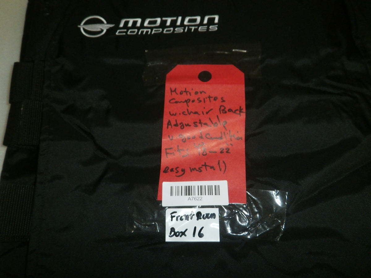 Motion Wheelchair Adjust Back cover Upholstery Size 18-22" Good Condition