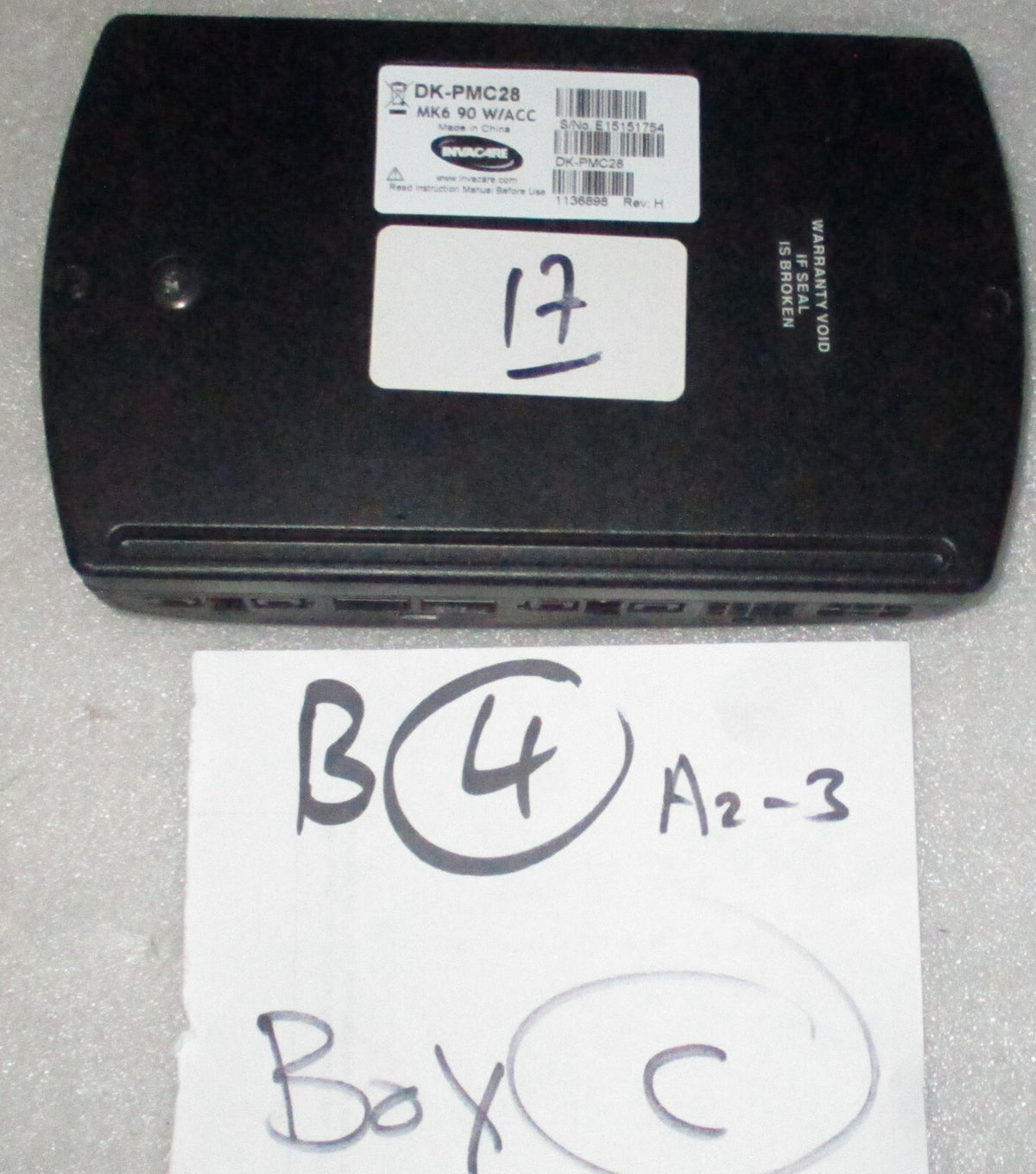 Invacare DK-PMC28 Wheelchair Control Module MK6 90 w/acc 1136898 USED GOOD CONDI