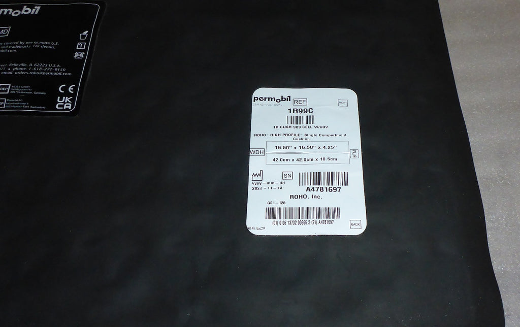 PERMOBIL ROHO WHEELCHAIR CUSHION 16.5X16.5V4.25 INCH WITH PUMP AND COVER 1R99C