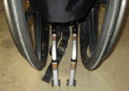 INVACARE MYON FOLDING WHEELCHAIR 17 INCH SEAT WIDTH GOOD CONDITION
