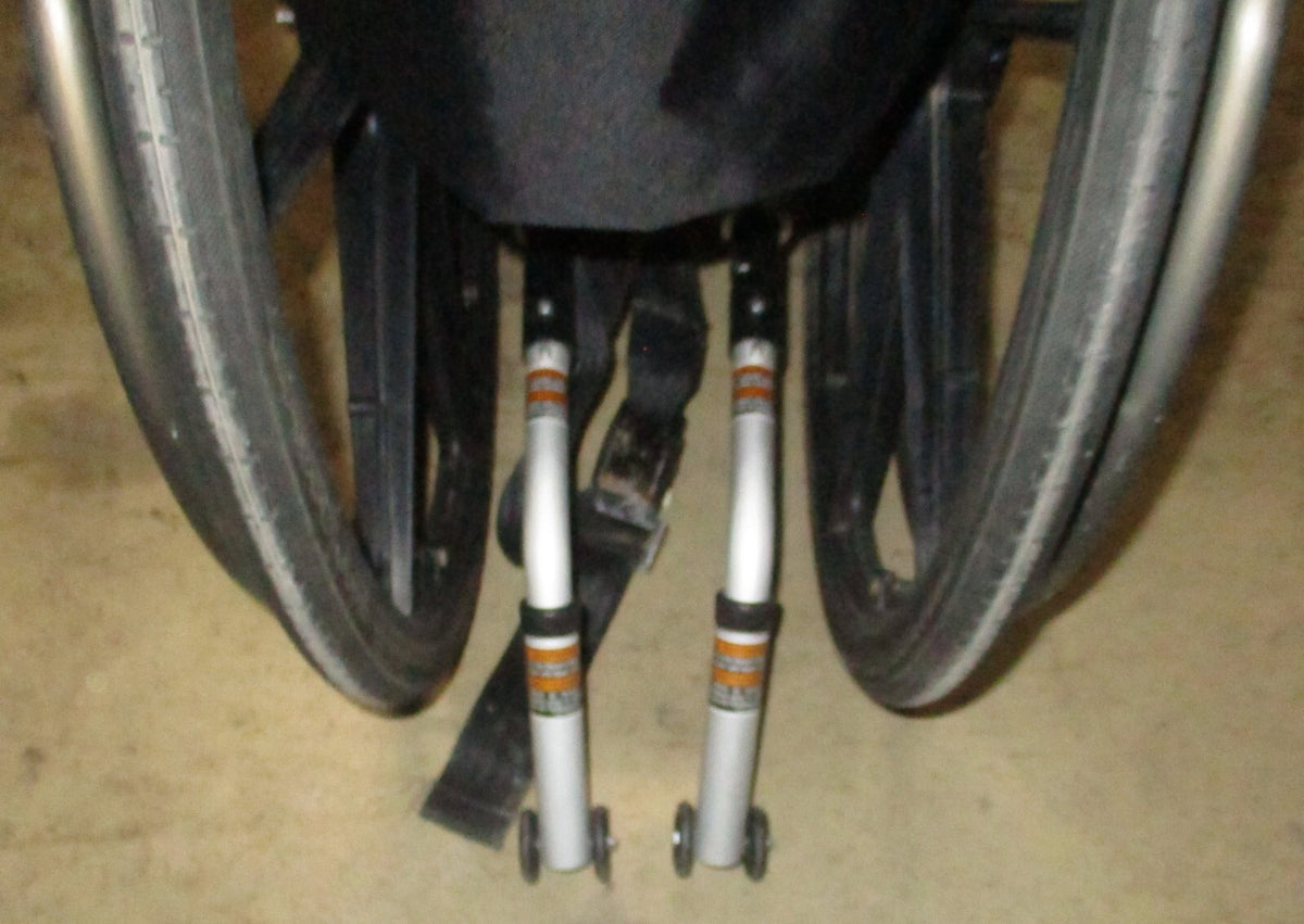 INVACARE MYON FOLDING WHEELCHAIR 17 INCH SEAT WIDTH GOOD CONDITION
