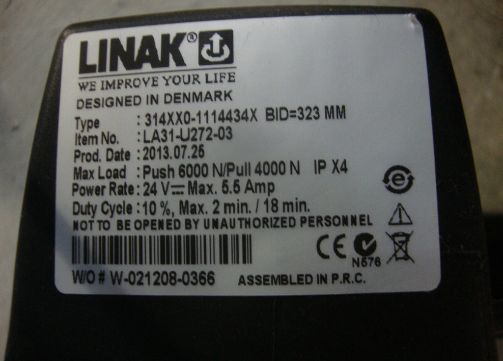 LINAK Seat Tilt Actuator LA31 Quantum Power Wheelchair 314xx0-1114434x