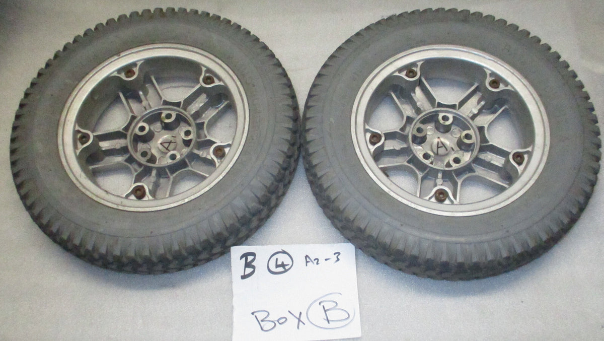 LOT OF 2 PRIMO POWERTRAX WHEEL 3.00-8 SOLID FAIR CONDITION