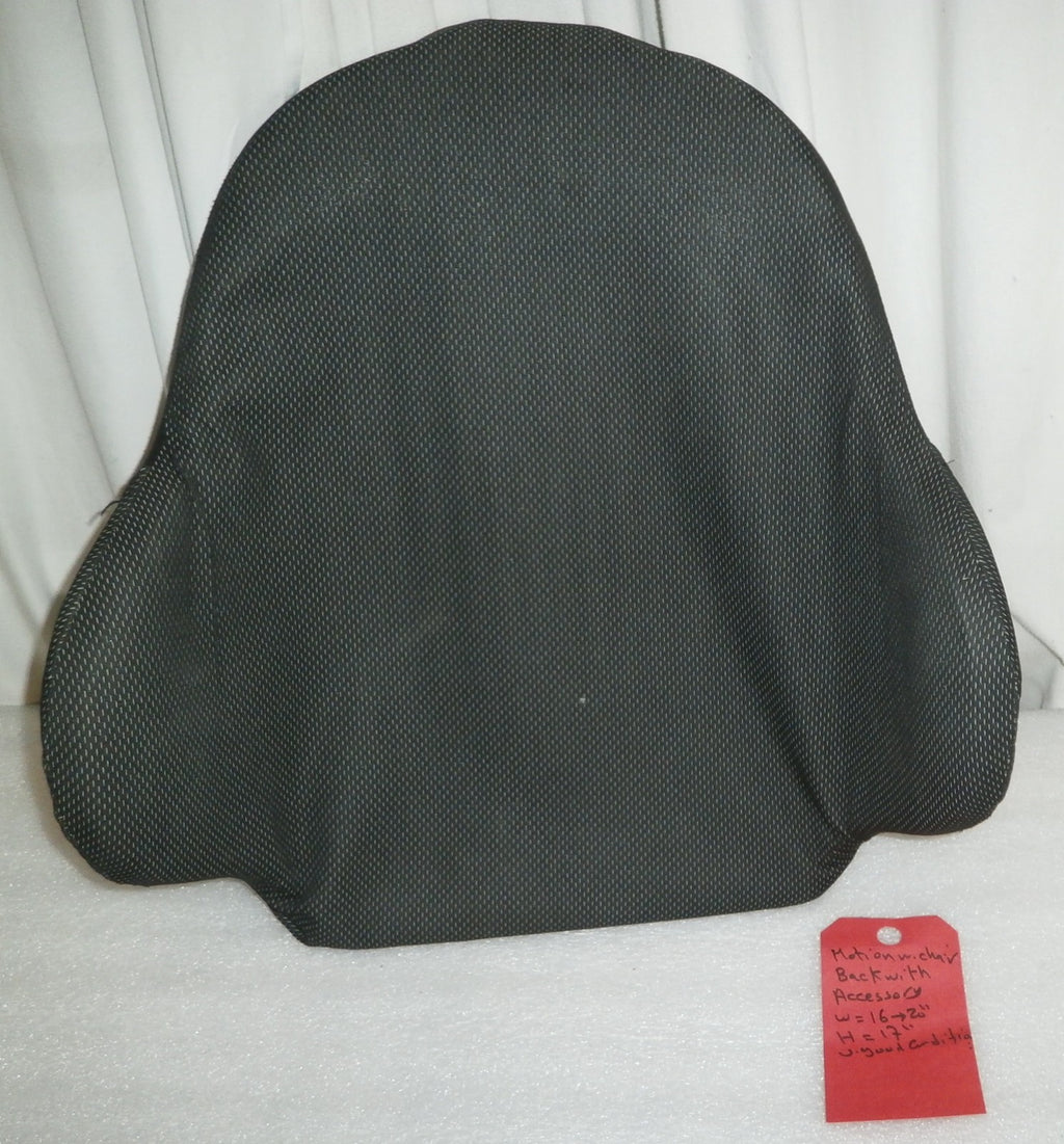 MOTION WHEELCHAIR BACK WITH ACCESSORY W=16-20 AND H=17 INCH GOOD CONDITION