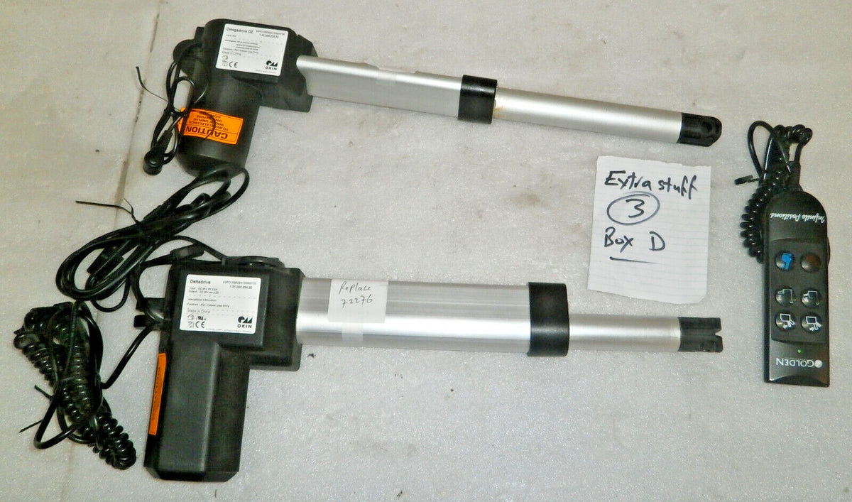 TWO OMEGA DRIVE OZ ACTUATOR AND CONTROL WITH CABLES AS PHOTO USED GOOD