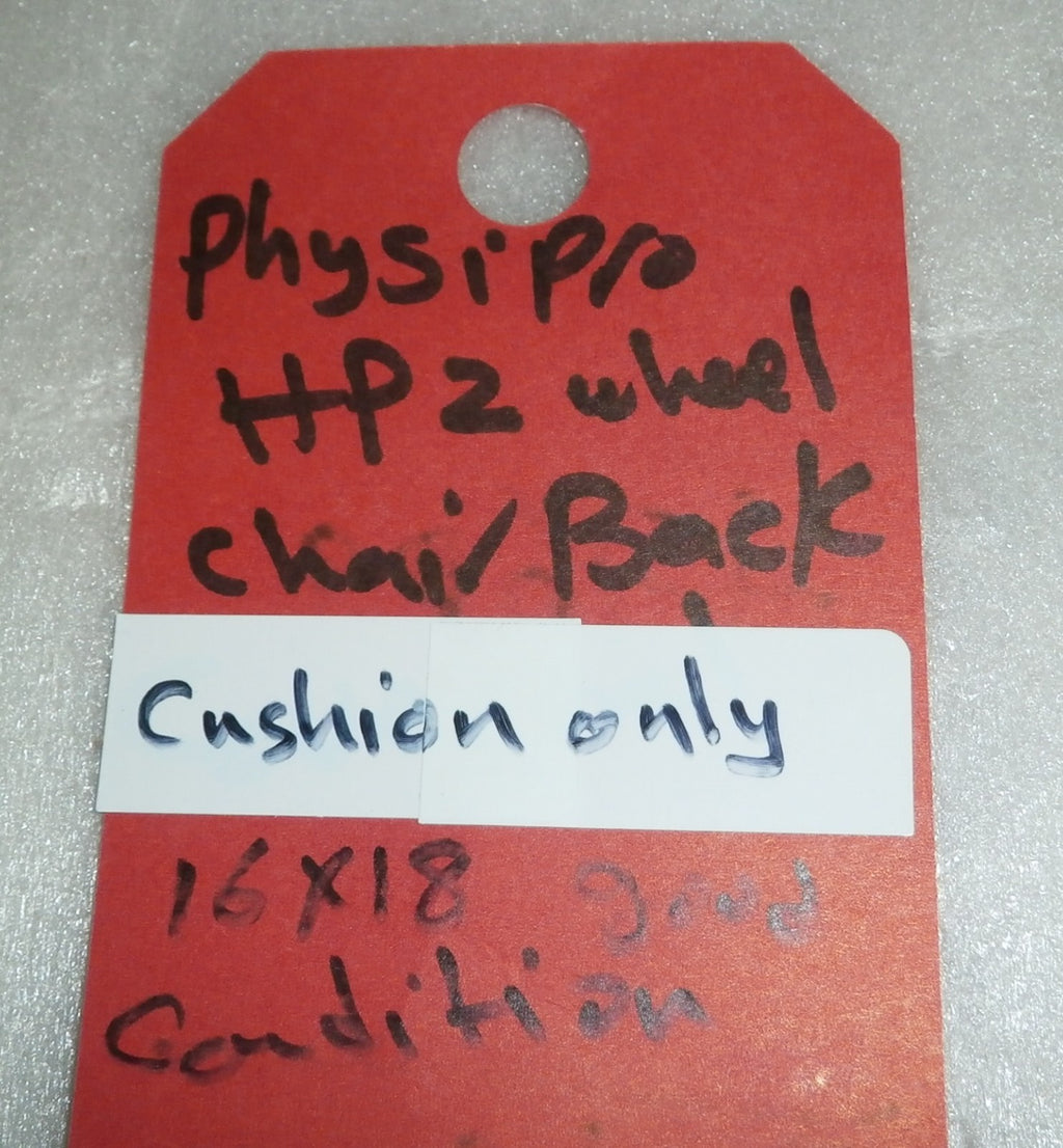 PHYSIPRO HP2 WHEELCHAIR BACK CUSHION ONLY 16 X 18 USED GOOD CONDITION