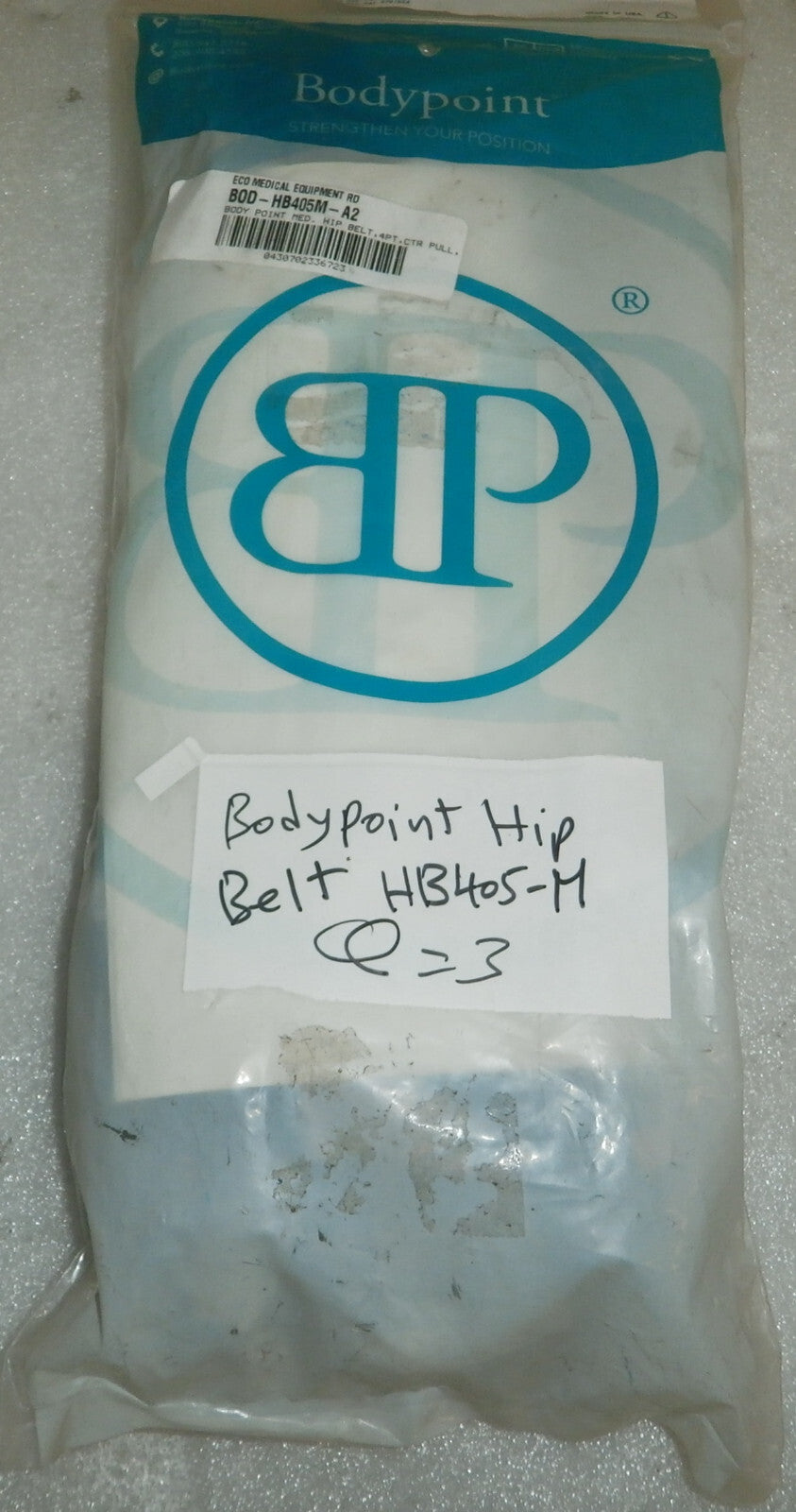 BodyPoint 4-POINT Padded Seat Lap Hip Belt HB409-M40 MEDIUM for Quantum Permobil