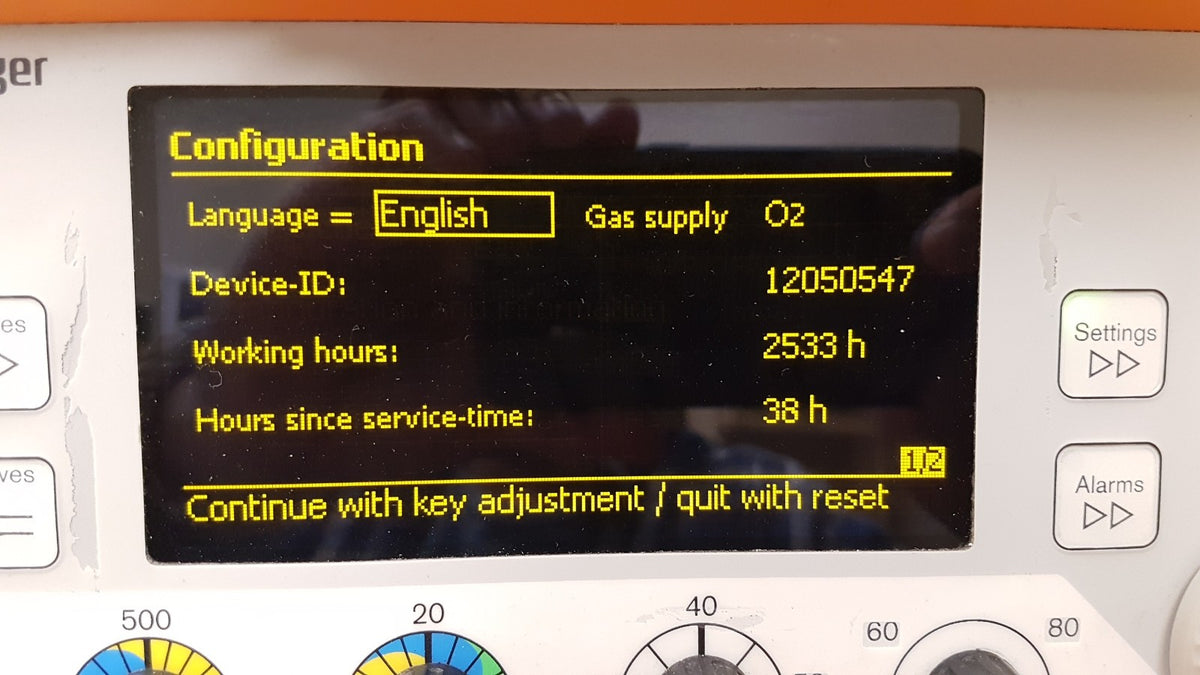 Drager Oxylog 3000 Ventilator 2M86955 w/ Hose - No Power Supply