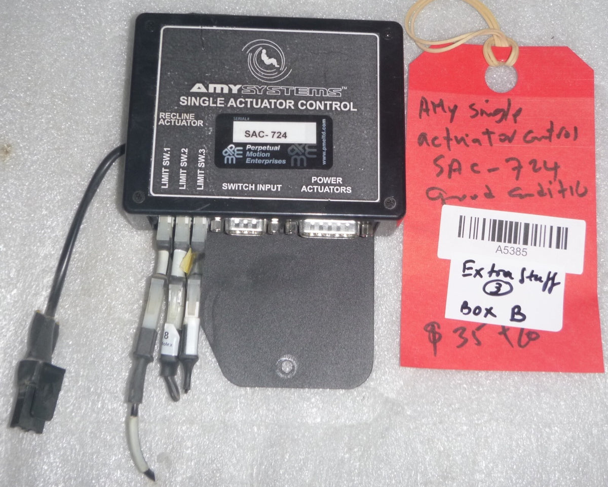 AMY SYSTEMS SINGLE ACTUATOR CONTROL SAC-724 WITH CABLES AS PICTURES