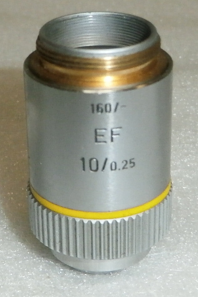 Microscope lens Leitz Wetzlar Germany 519760 / 160/- EF 10/0.25 A0496