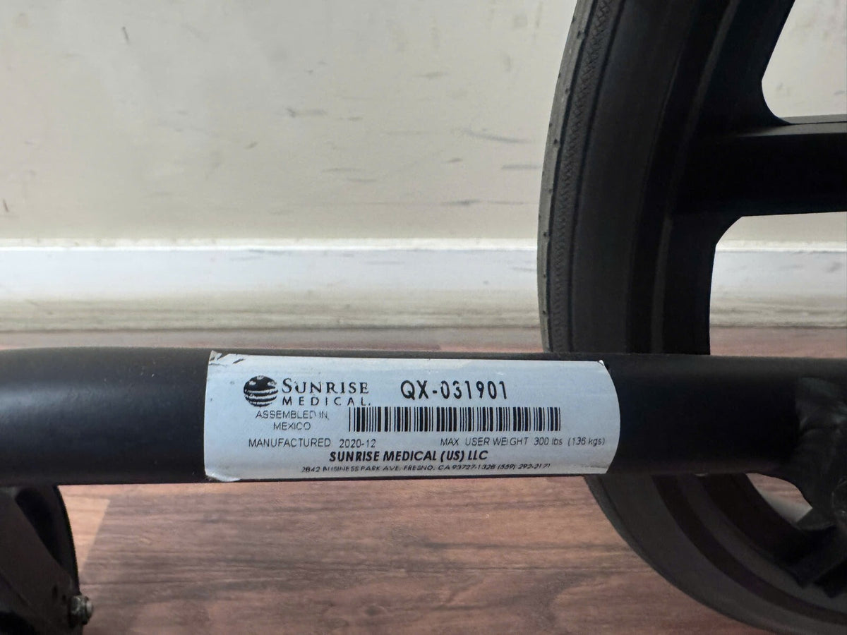 SUNRISE QUICKIE QX QX-031901 W18 X D19 X H17 w/ SOLID 22" WHEELS