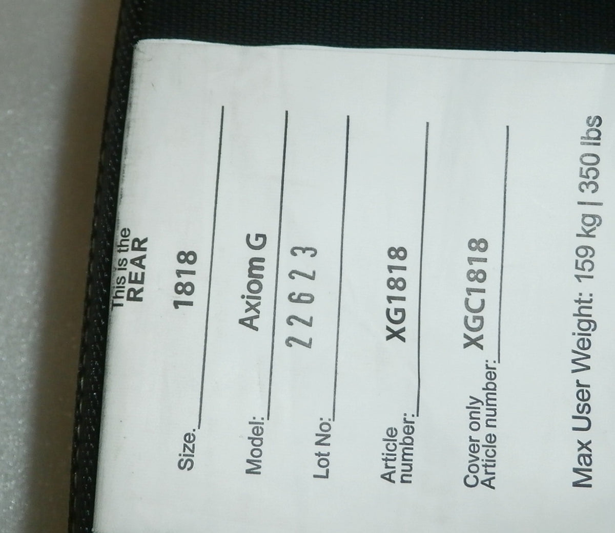 KI MOBILITY AXIOM G WHEELCHAIR CUSHION XG 18X18X4 INCH GOOD CONDITION