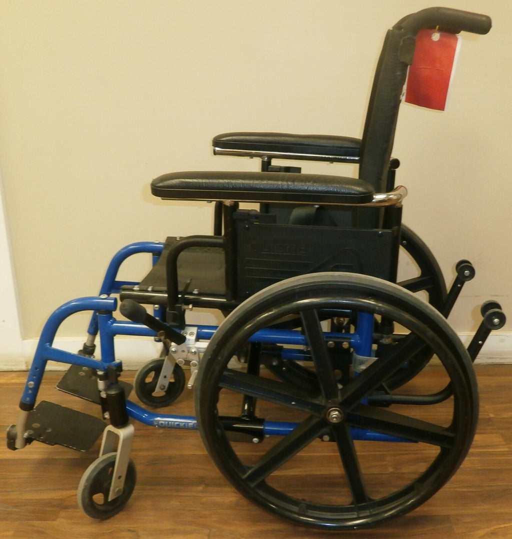 QUICKIE LX FOLDING WHEELCHAIR WITH SEAT WIDTH 13 INCH GOOD CONDITION