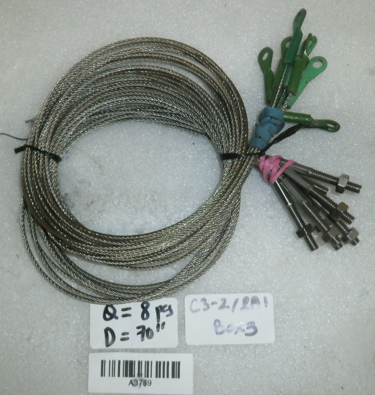 Lot of 8 pcs Thermocouple Wires with D: 70'' from ASP STERRAD 100S STERILIZER